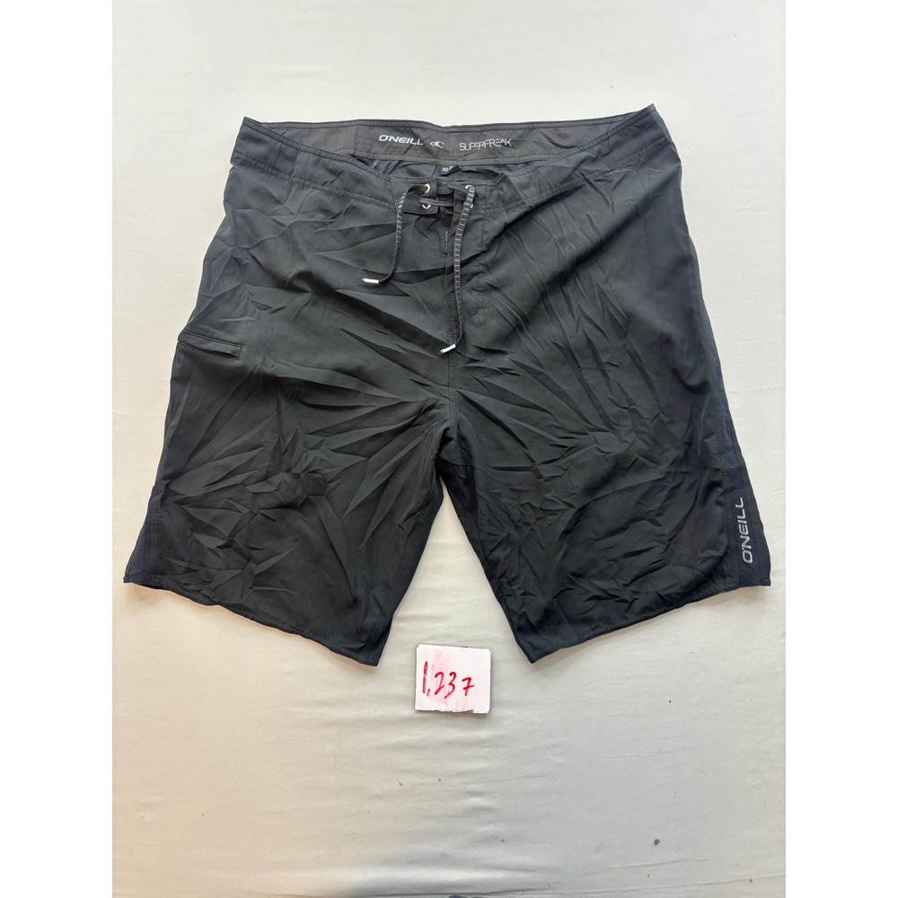 ONeill Superfreak Board Shorts Mens 40 Black Stretch Surf Swim Trunks Pockets